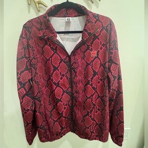 Zumba Fitness Pink, Red & Black Snake Print Jacket